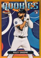 2023 Topps Finest Finest Rookies Design Variations #FRD2 Riley Greene Gold Baseball Card
