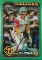 2024 Topps Chrome Update #USC153 Jackson Merrill Green Refractor Baseball Card