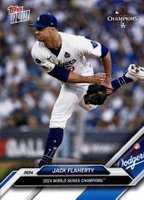 2024 Topps Now Los Angeles Dodgers World Series Champions #4 Jack Flaherty White Baseball Card
