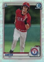 2020 Bowman Draft #BD126 Evan Carter Chrome-Refractor Baseball Card