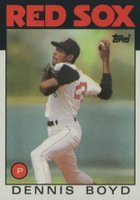1986 Topps #605 Dennis Boyd Baseball Card