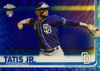 2019 Topps Chrome #203 Fernando Tatis Jr. Blue Wave Refractor Baseball Card