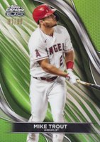 2024 Topps Chrome Black #73 Mike Trout Green Baseball Card