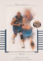 2001 Fleer Focus Jersey Edition Materialistic-Away #M-MJ Michael Jordan Basketball Card