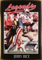 1991 Legends Magazine Insert #54 Jerry Rice Gold Border-Hand Cut Football Card