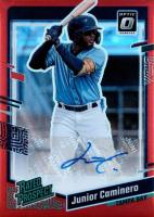 2023 Panini Donruss Optic Rated Prospect Signatures #RPSJC Junior Caminero Red Baseball Card