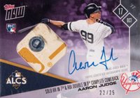 2017 Topps Now  #776A Aaron Judge Autograph Relic-Purple Baseball Card