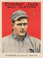 1915 Cracker Jack #8 Rube Oldring Baseball Card