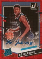 2023 Panini Donruss #258 GG Jackson II Rated Rookie Signature-Red Choice Basketball Card