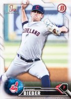 2016 Bowman Draft  #BD68 Shane Bieber Baseball Card