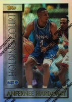 1996 Topps Holding Court #HC5 Anfernee Hardaway Refractor w/Coating Basketball Card