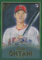 2018 Topps Gallery #116 Shohei Ohtani Autograph-Green Baseball Card