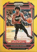 2022 Panini Prizm Monopoly #74 Shaedon Sharpe Gold Prizm Basketball Card