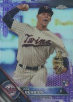2016 Topps Chrome #99 Jose Berrios Purple Refractor Baseball Card