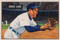 1951 Bowman #140 Eddie Lake Baseball Card