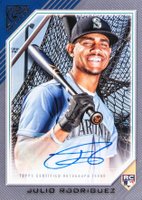 2022 Topps Gallery Rookies Autographs #RAJR Julio Rodriguez Baseball Card