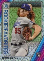 2020 Bowman Chrome Mega Box Rookie of the Year Favorites #ROYFDM Dustin May Baseball Card