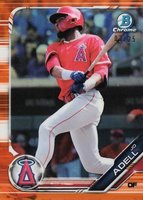 2019 Bowman Chrome Prospects #BCP250 Jo Adell Orange Refractor Baseball Card