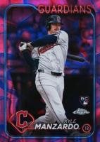 2024 Topps Chrome Update #USC196 Kyle Manzardo Magenta/Purple Lava Lamp Baseball Card