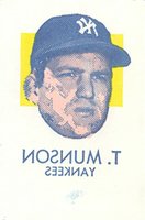 1971 Topps Tattoos Perforated # Thurman Munson Baseball Card