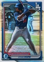 2024 Bowman Draft #BDC139 Zyhir Hope Chrome-Refractor Baseball Card