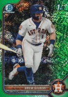 2022 Bowman Draft #BDC152 Drew Gilbert Chrome-Green Sparkle Refractor Baseball Card