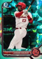 2022 Bowman Chrome Sapphire Edition Prospects #BCP221 Jordan Walker Aqua Baseball Card