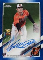 2021 Topps Chrome Rookie Autographs #RARM Ryan Mountcastle Blue Refractor Baseball Card