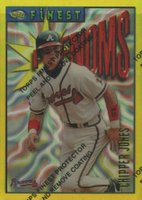 1996 Finest #141 Chipper Jones Refractor w/Coating Baseball Card