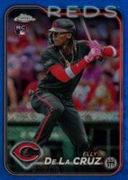 2024 Topps Chrome Logofractor Edition #44 Elly de La Cruz Blue Refractor Baseball Card