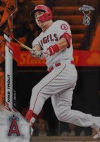 2020 Ben Baller Chrome #1 Mike Trout Orange Refractor Baseball Card
