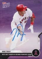 2020 Topps Now #215C Mike Trout Autograph-Purple Baseball Card