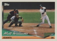 1994 Topps #550 Matt Williams Baseball Card