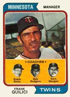 1974 Topps #447 Twins Mgr./Coaches Baseball Card