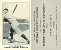 1921 American Caramel--Series of 80 # Tris Speaker Manager-large projection Baseball Card