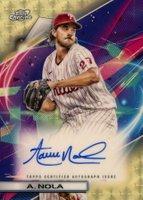 2022 Topps Cosmic Chrome Autographs #AN Aaron Nola Superfractor 1/1 Baseball Card