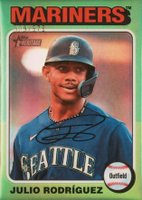 2024 Topps Heritage #286 Julio Rodriguez Chrome-Refractor Baseball Card