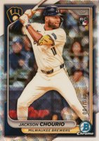 2024 Bowman Chrome #69 Jackson Chourio Wave Refractor Baseball Card