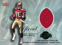 2000 Fleer Feel the Game # Jerry Rice Jersey Football Card