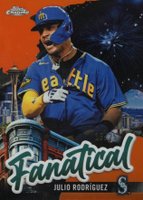 2024 Topps Chrome Fanatical #FAN3 Julio Rodriguez Orange Refractor Baseball Card