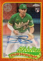 2024 Topps Silver Pack 1989 Chrome Promo #T89C43 Tyler Soderstrom Autograph-Orange Baseball Card