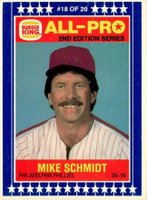 1987 Burger King All-Pro #18 Mike Schmidt Perforated Baseball Card