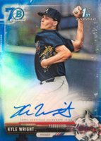 2017 Bowman Draft Chrome Draft Picks Autographs  #CDAKW Kyle Wright Bowman 70th Baseball Card