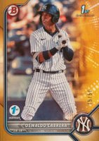 2022 Bowman 1st Edition #BPPF17 Oswaldo Cabrera Gold Foil Baseball Card