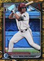 2024 Bowman Draft #BDC18 Ryan Waldschmidt Chrome-Yellow Lunar Crater Refractor Baseball Card
