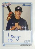 2010 Bowman AFLAC All-American #JB Javier Baez Autograph Baseball Card