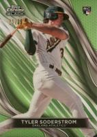 2024 Topps Chrome Black #80 Tyler Soderstrom Green Refractor Baseball Card