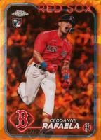 2024 Topps Chrome Sapphire #313 Ceddanne Rafaela Orange Baseball Card