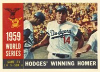 1960 Topps #388 World Series Game #4 Hodges' Winning Homer Baseball Card