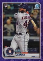 2020 Bowman Chrome #25 Yordan Alvarez Purple Refractor Baseball Card